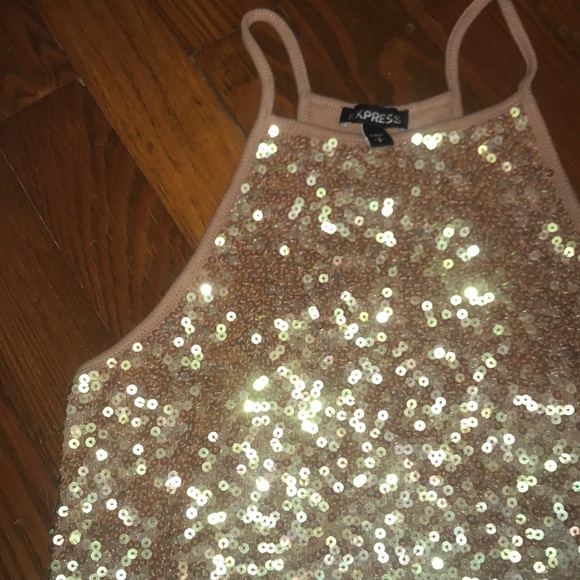 Sparkly Ribbed Crop Top - Picture 2 of 4